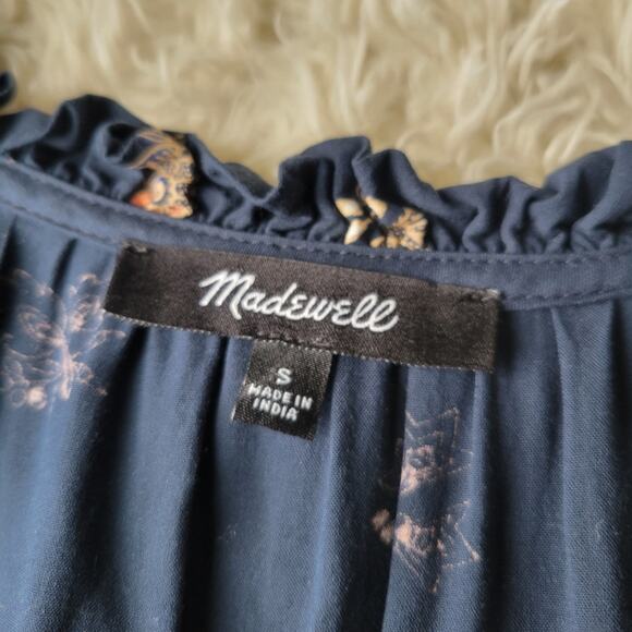 Madewell Challis Midi Dress Oversized in Deep Teal Size Small - Picture 9 of 9